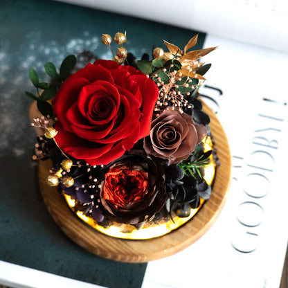 Eternal Roses Preserved Flowers in Glass Dome