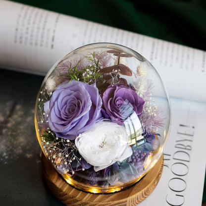 Eternal Roses Preserved Flowers in Glass Dome