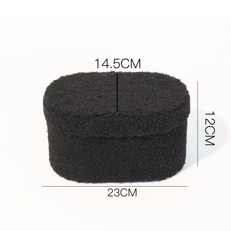 Boîte à fleurs ronde en velours 