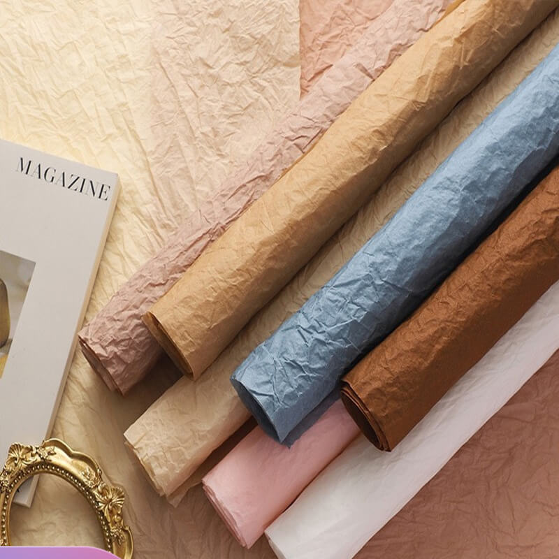 Pleated Flower Tissue Paper, 22''x 22'' - 5 sheets