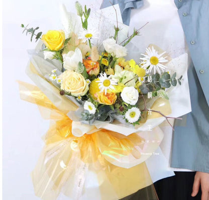 Solid Color Flower Wrapping Paper, 58x58cm/20sheets