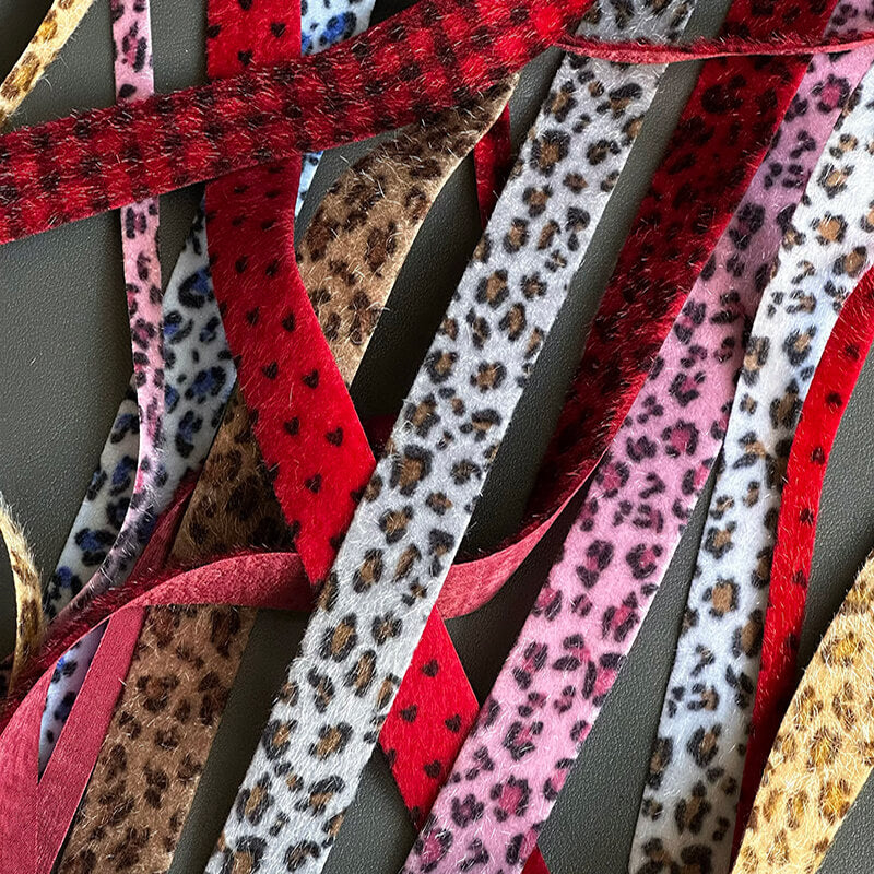 Maillard Leopard Plush Ribbon, 10 Yards