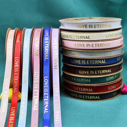 Love Is Eternal Flower Bouquets Ribbon (1.0cmx50Yd)