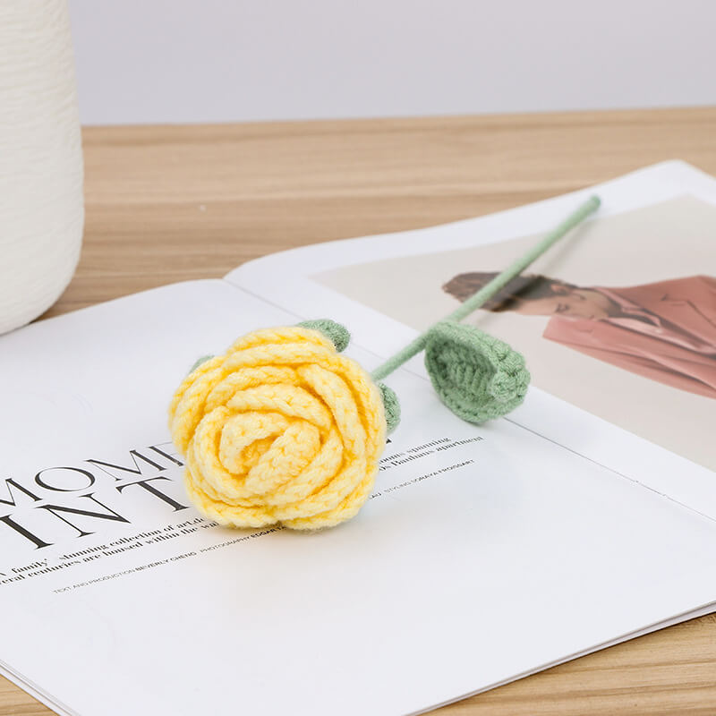 Crochet Tulip Sunflower Rose Artificial Flower