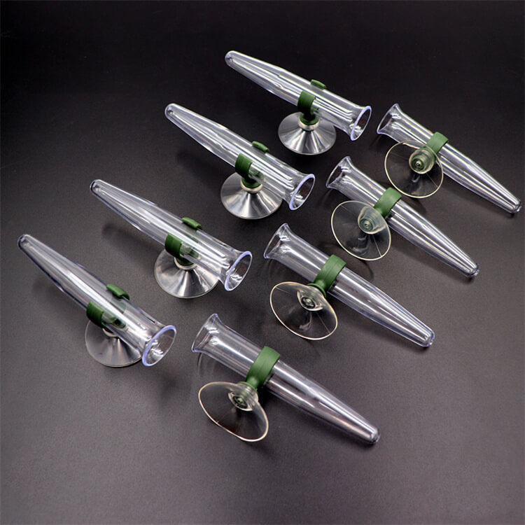 8 tubes d'eau de fleur transparents