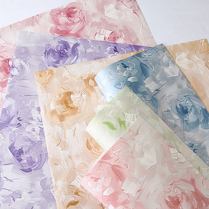 Bouquet Wrapping Paper, 20.8 × 20.8 Inch, 10 Sheets