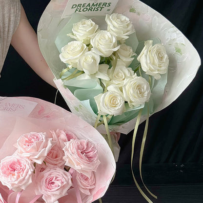 Bouquet Wrapping Paper, 20.8 × 20.8 Inch, 10 Sheets