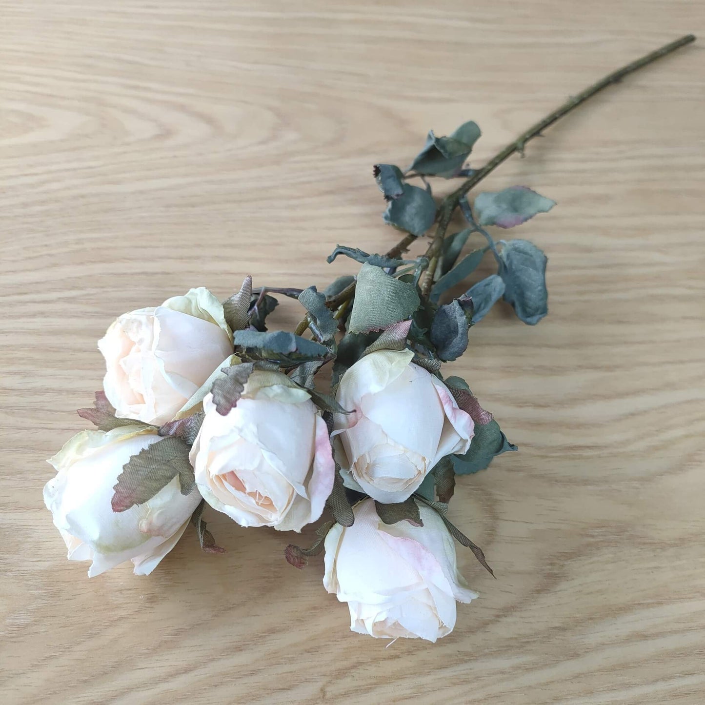 5 cabezas de flores artificiales de imitación de rosas quemadas