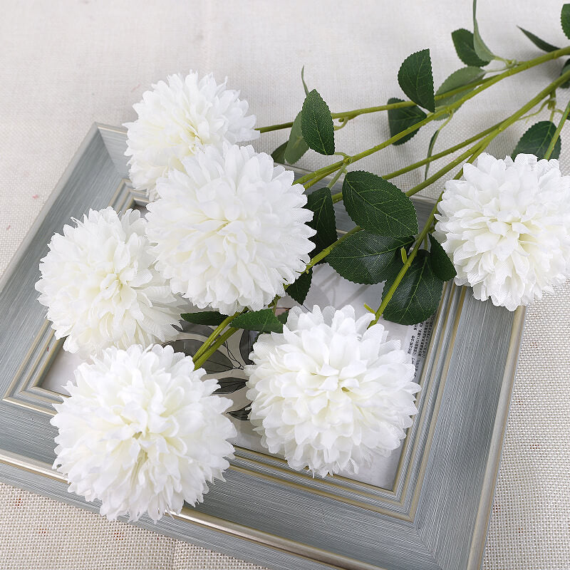 6 têtes de chrysanthème artificiel