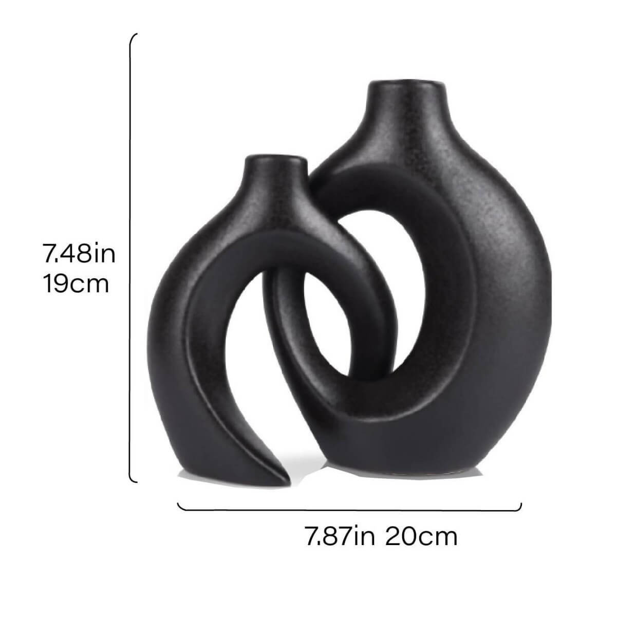 Donut Ceramic Vase Set of 2