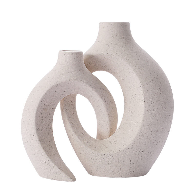 Donut Ceramic Vase Set of 2