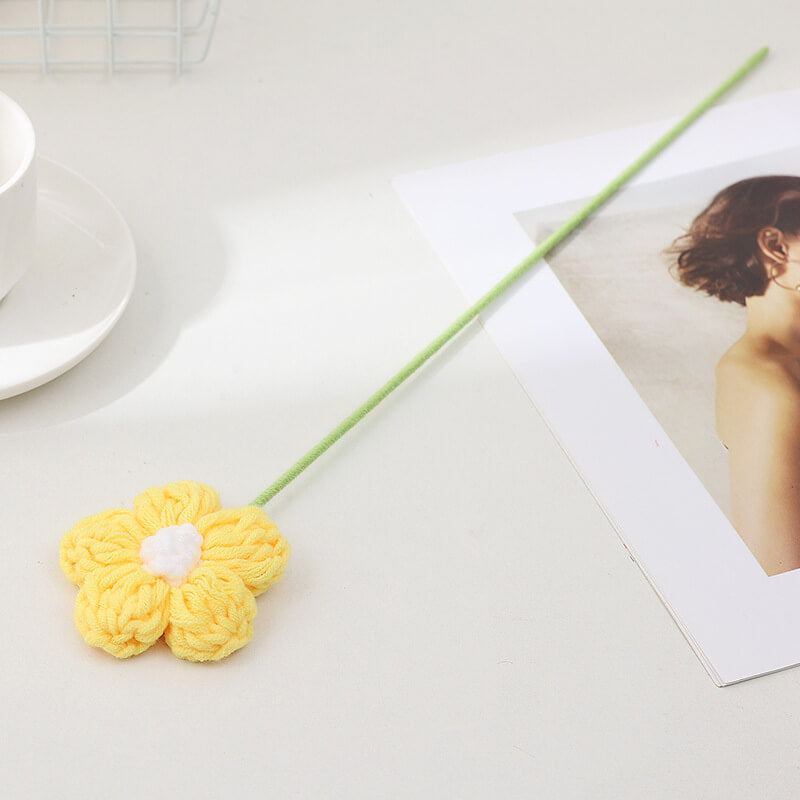 Ramo de crochet Tejido de flores artificiales