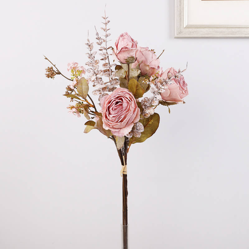 Retro Burnt Roses Artificial Flowers