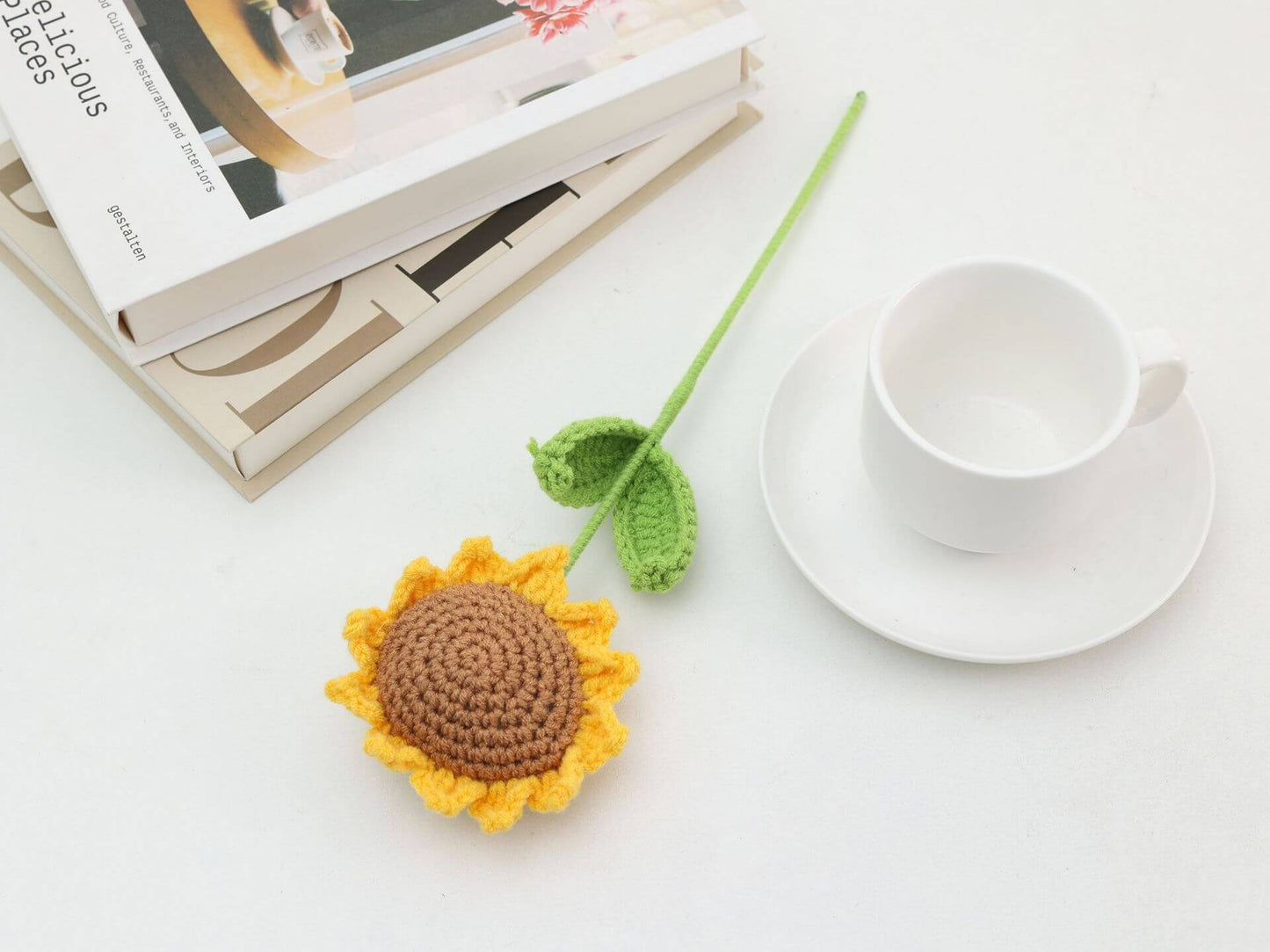 Crochet Tulip Sunflower Rose Artificial Flower