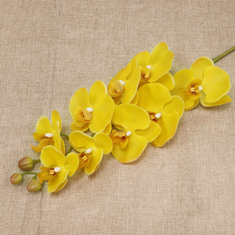 Flores de orquídeas artificiales