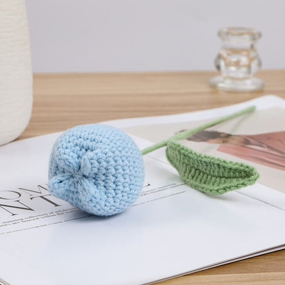 Crochet Tulip Sunflower Rose Artificial Flower