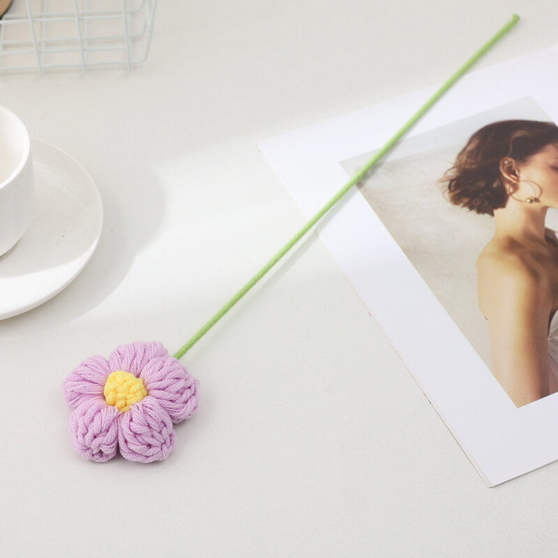 Ramo de crochet Tejido de flores artificiales