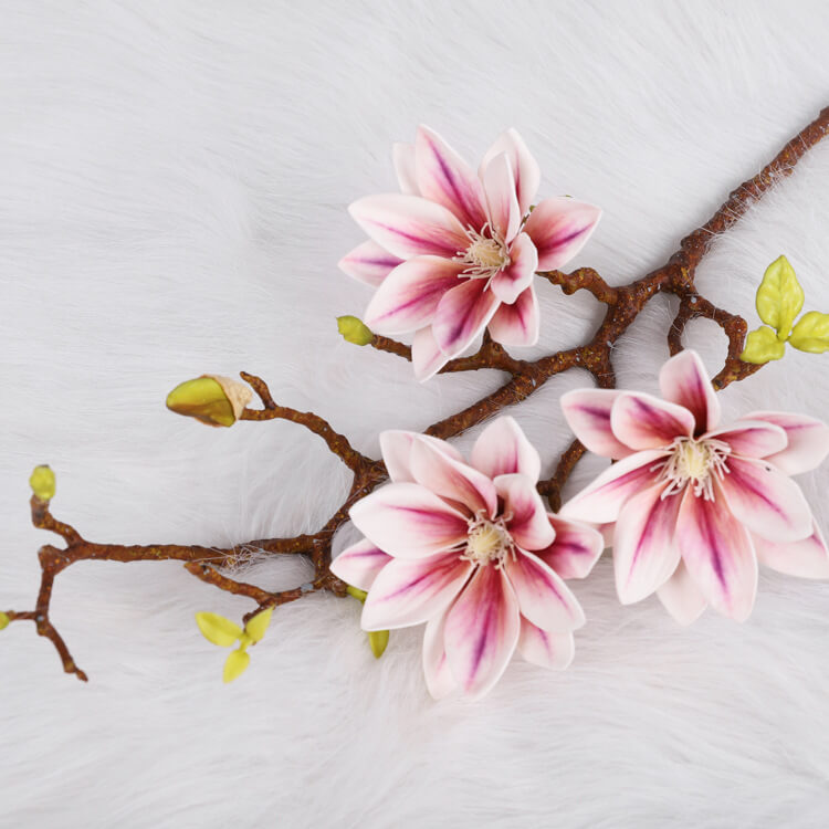 3 Heads Artificial Magnolia Flowers