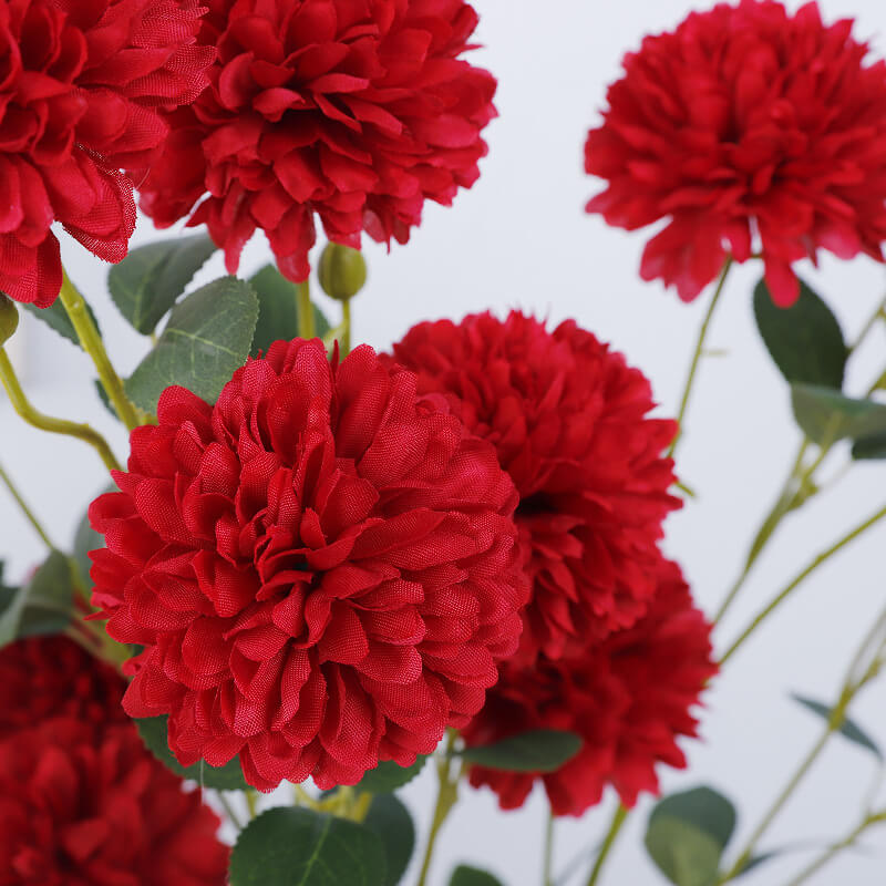 6 têtes de chrysanthème artificiel