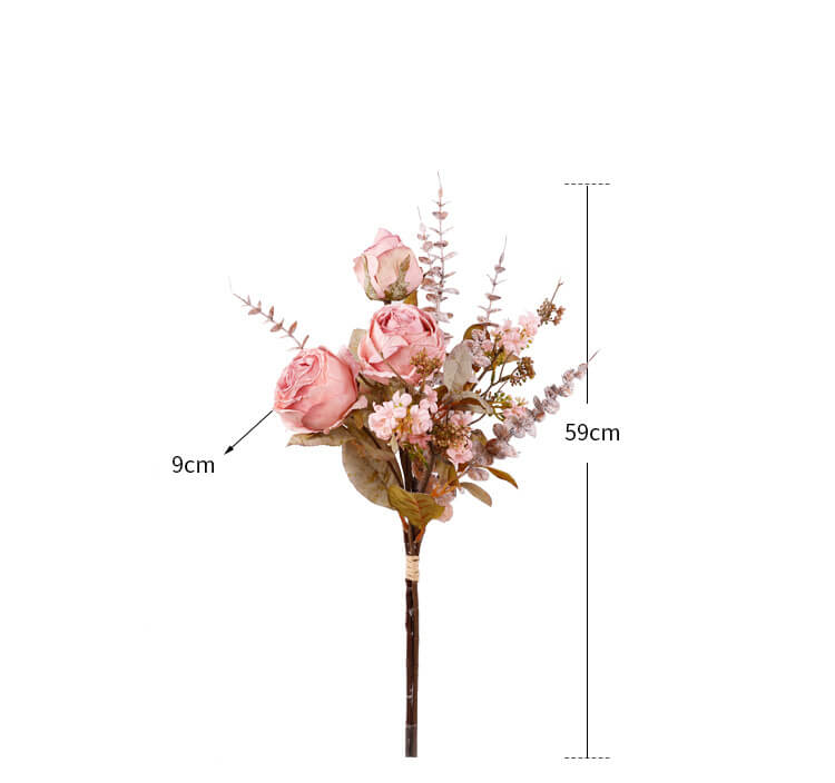 Retro Burnt Roses Artificial Flowers