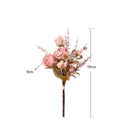 Retro Burnt Roses Artificial Flowers