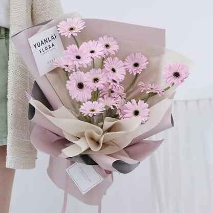 Boîte à fleurs ronde en velours 