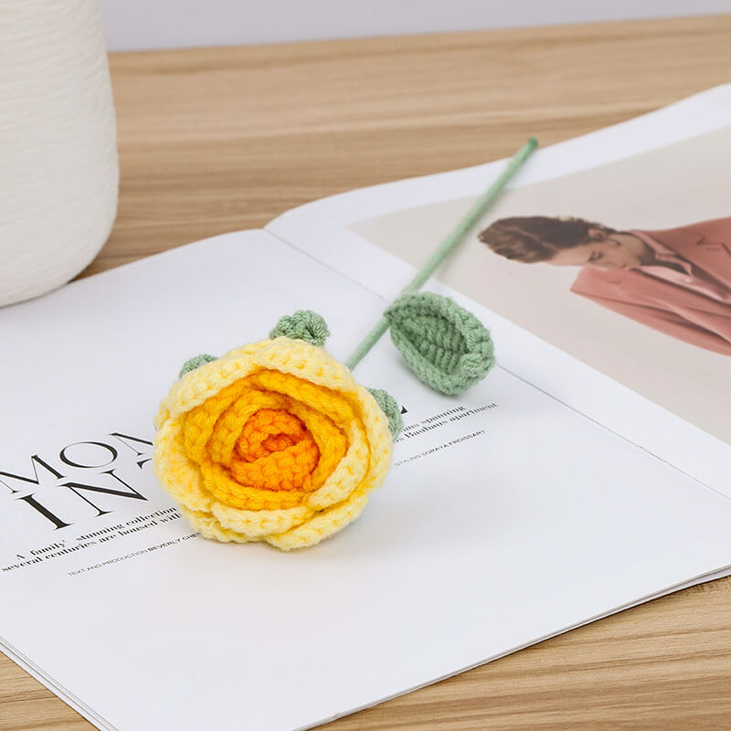 Crochet Tulip Sunflower Rose Artificial Flower