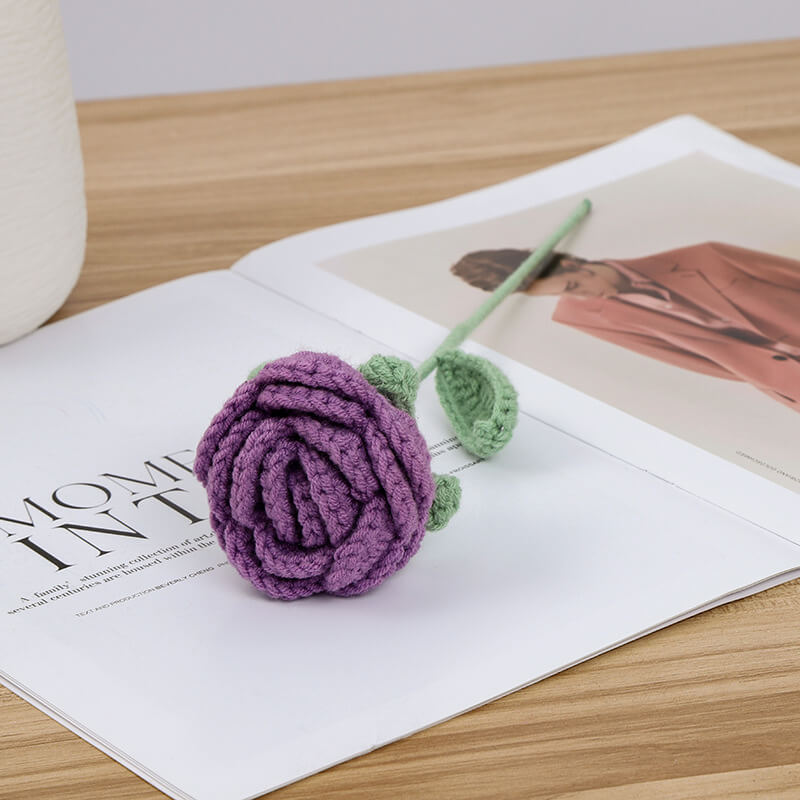 Crochet Tulip Sunflower Rose Artificial Flower