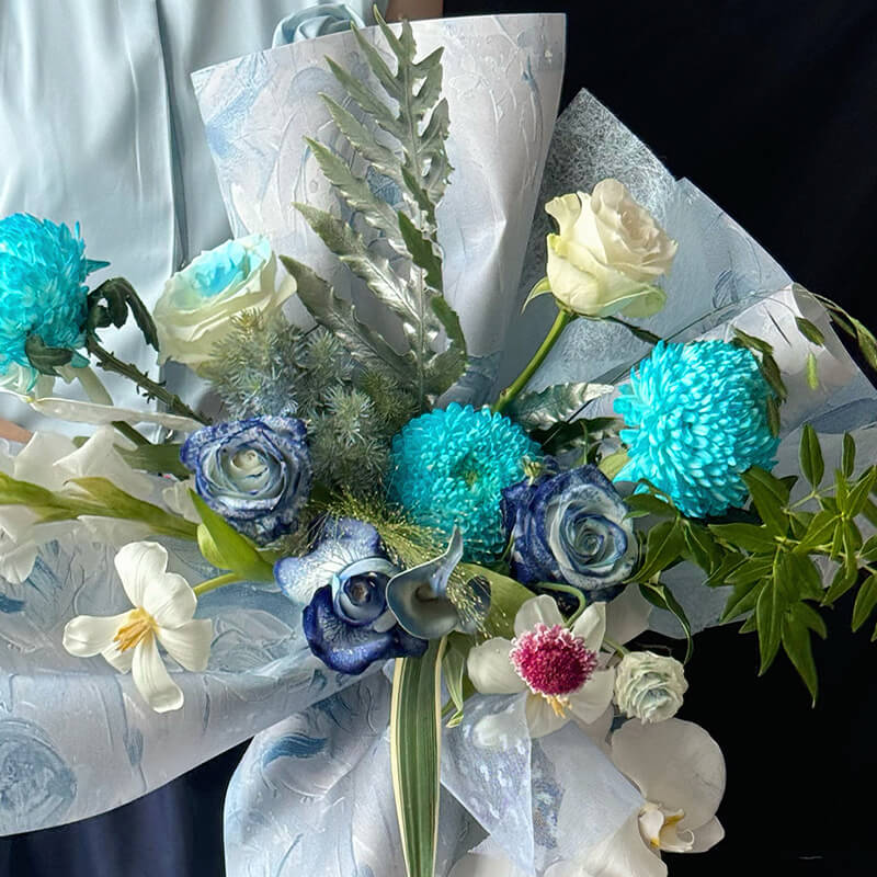 Bouquet Wrapping Paper, 20.8 × 20.8 Inch, 10 Sheets