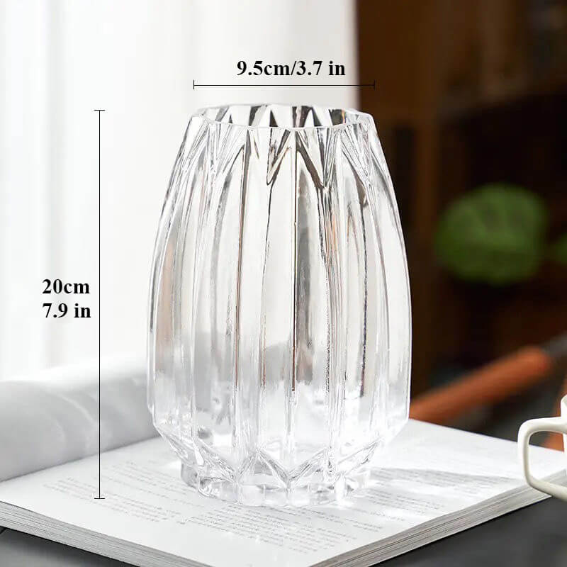 Glass Belly Vase - 10.7''