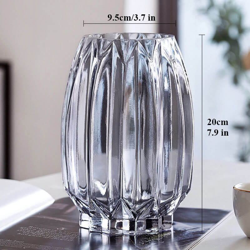 Glass Belly Vase - 10.7''