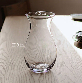 9 Inch Aurora Hourglass Glass Vase