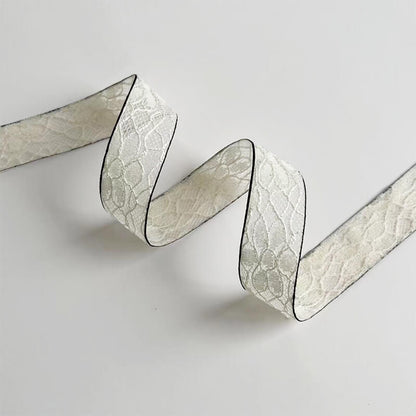 Black&White Lace Ribbon, 10 Yards