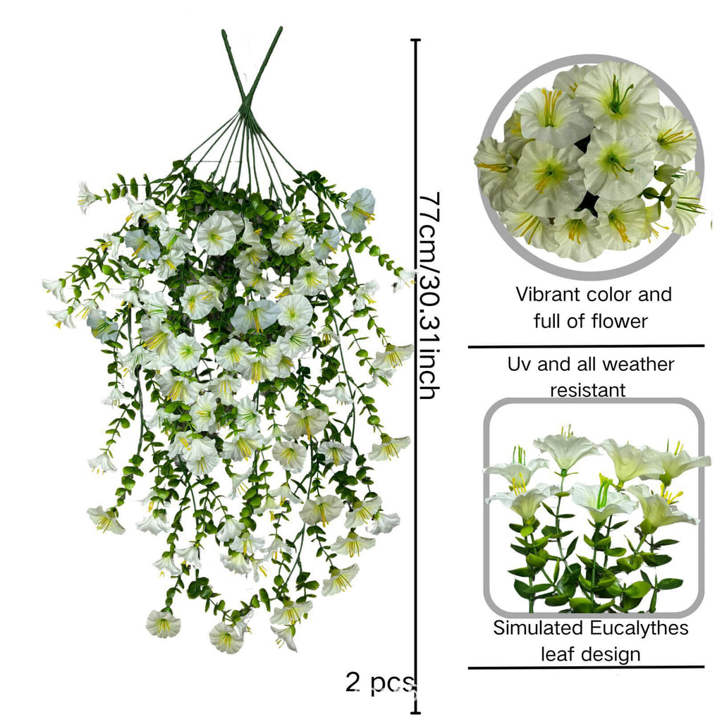 Silk Morning Glory Hanging Decor