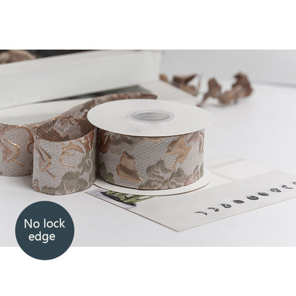 Floral Ribbon, 3.8 cm × 5 Yards