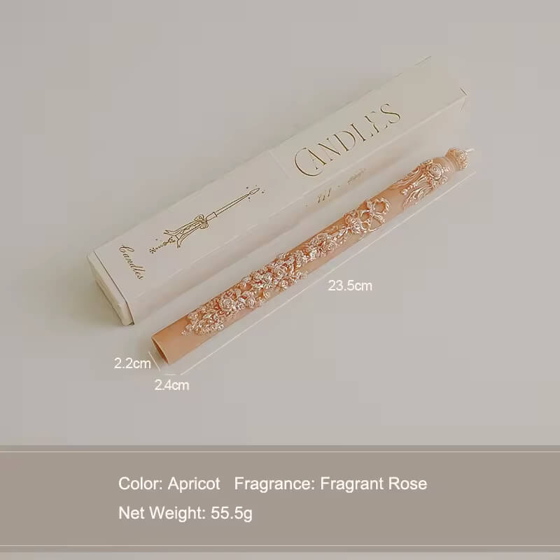 Embossed Pillar Taper Candle