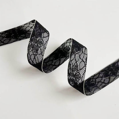 Black&White Lace Ribbon, 10 Yards