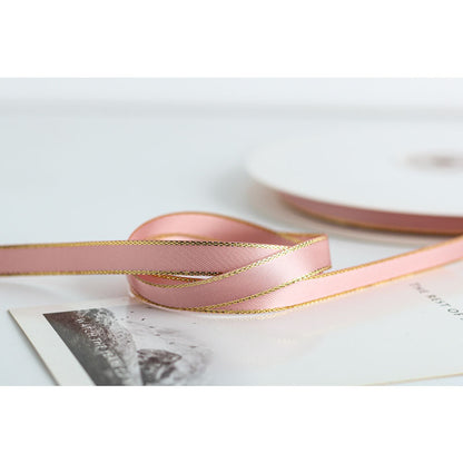 Gold Edge Packaging Ribbon, 1 cm × 45 Yards