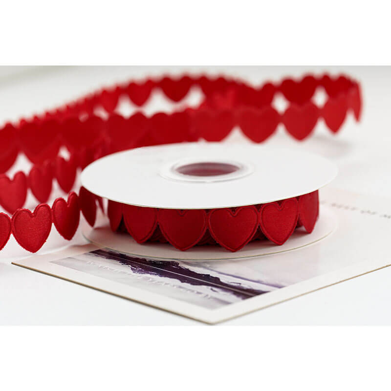 Love Heart Decorative Ribbon, 1.6 cm × 9 Yards