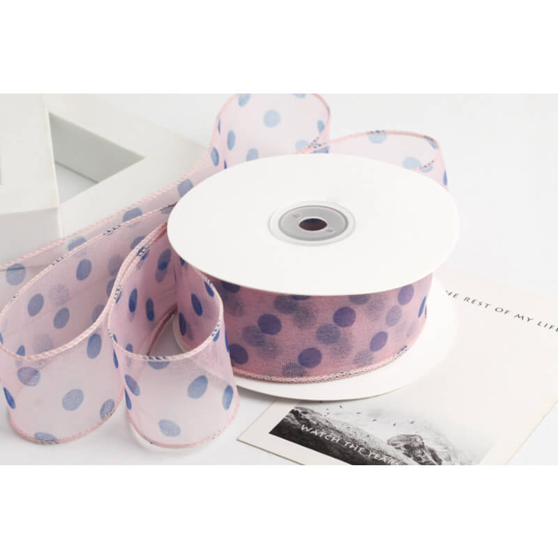 Wide Polka Dot Ribbon, 4 cm × 9 Yards