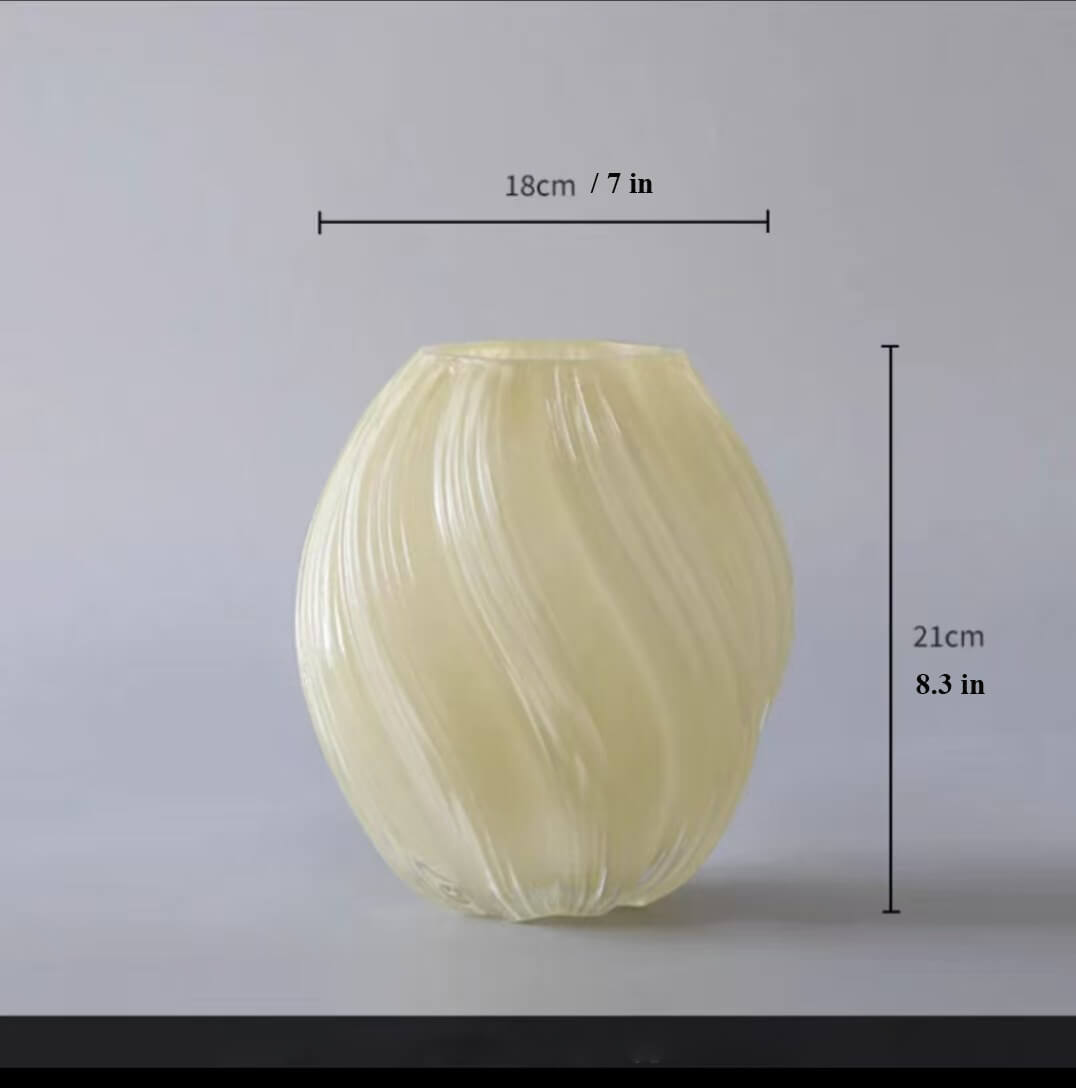 Pink Oval Glass Vase