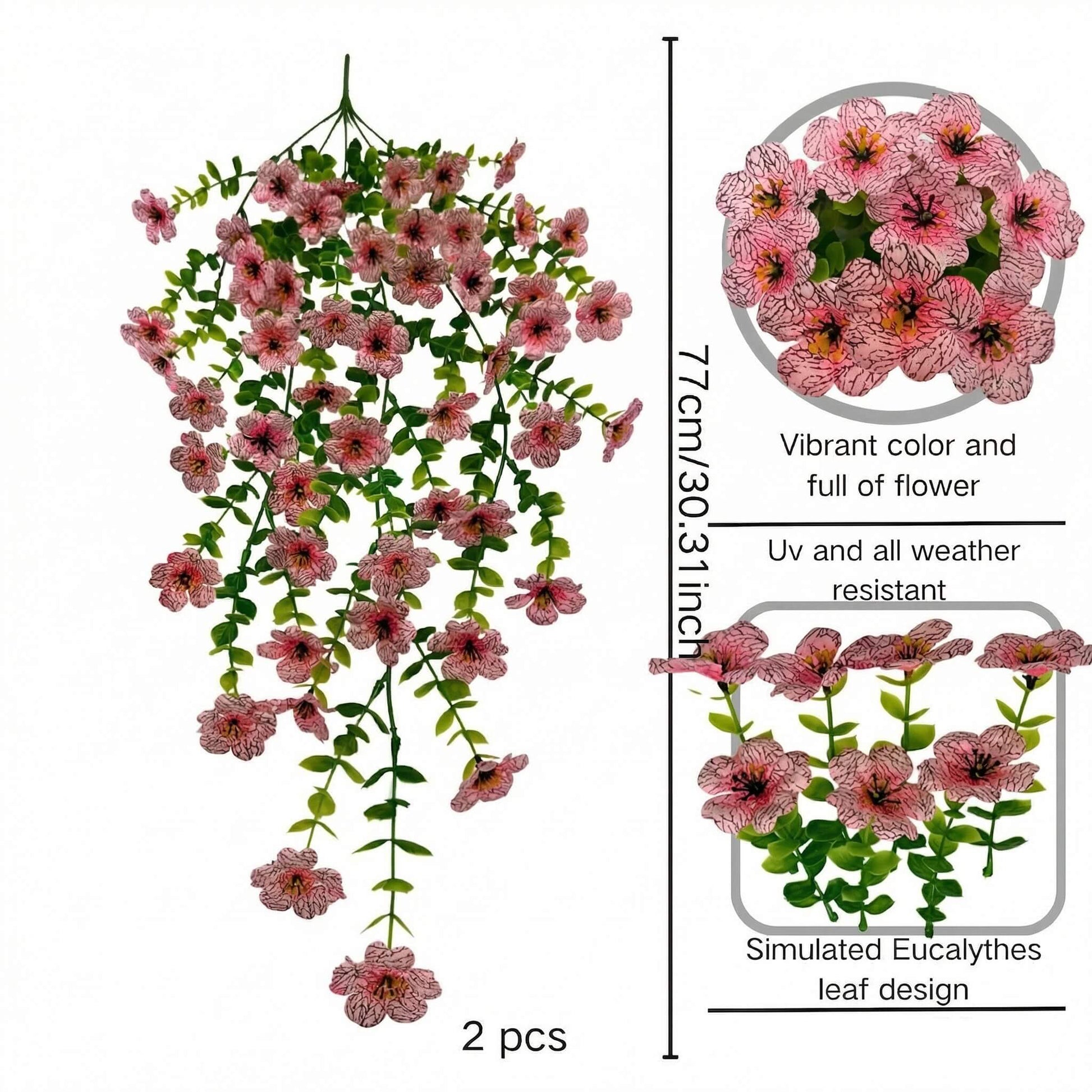 Artificial Violet Hanging Flowers