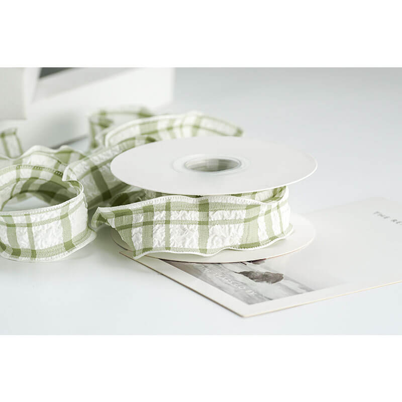 Textured Plaid Ribbon, 2.5 cm × 9 Yards