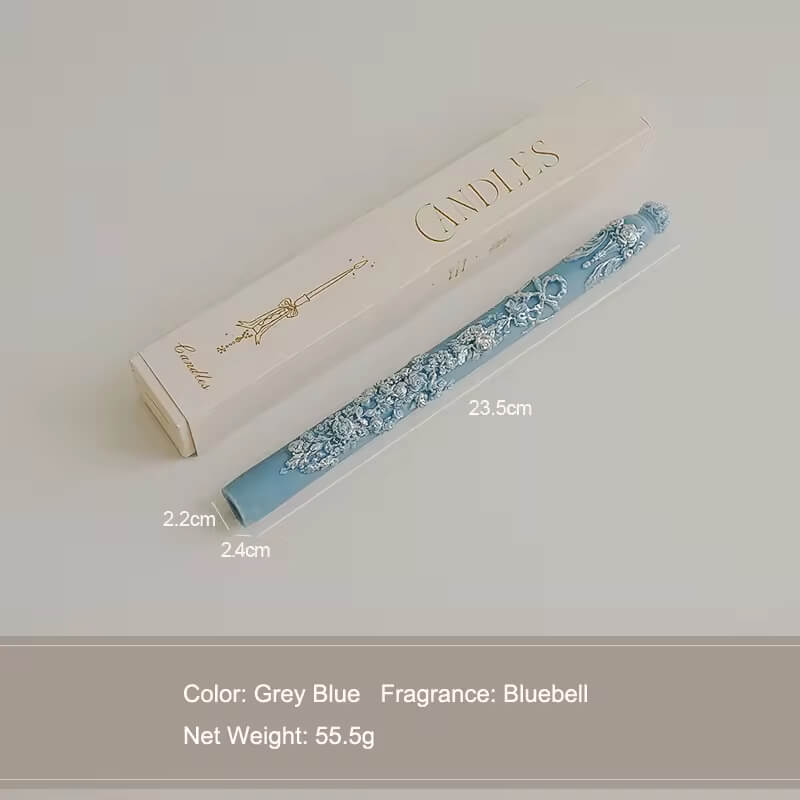 Embossed Pillar Taper Candle