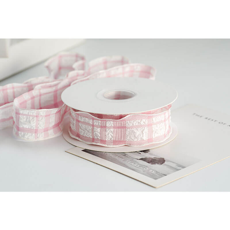 Textured Plaid Ribbon, 2.5 cm × 9 Yards