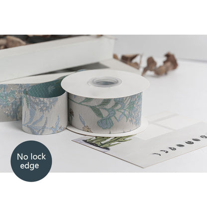 Floral Ribbon, 3.8 cm × 5 Yards