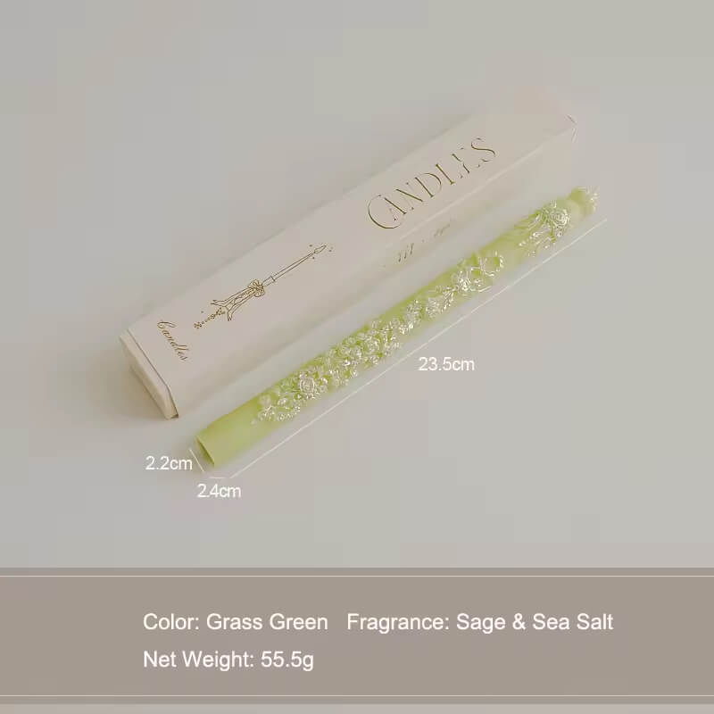 Embossed Pillar Taper Candle