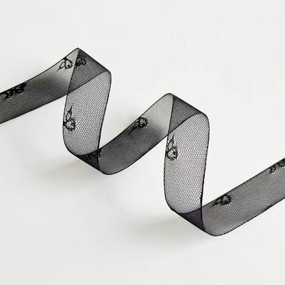 Black&White Lace Ribbon, 10 Yards