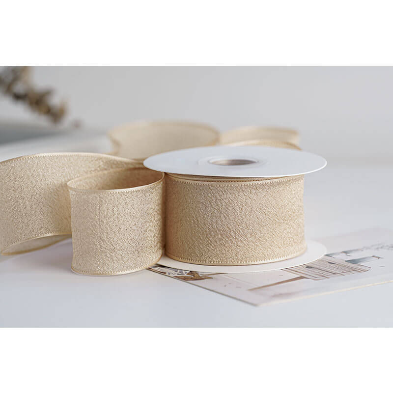 Wrinkled Yarn Texture Ribbon, 4 cm × 15 Yards