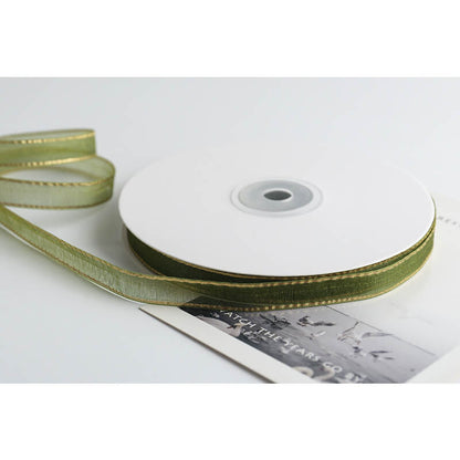 Gold-rimmed Bow Ribbon, 1 cm × 45 Yards